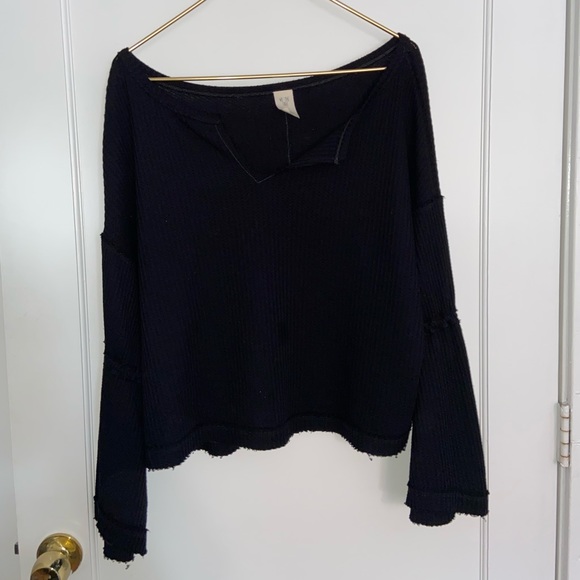 Free People Dahlia Thermal Bell Sleeve Sweater - Picture 4 of 11